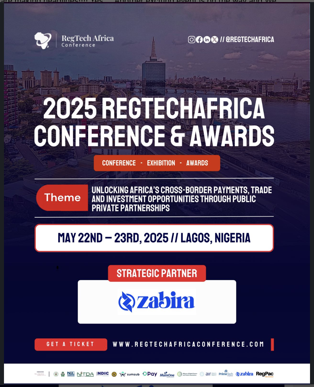 Zabira at RegTech Africa 2025 zabira at regtech conference 2025